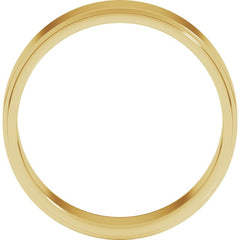 14K Yellow Gold 6 mm Stepped-Edge Flat Band Size 9
