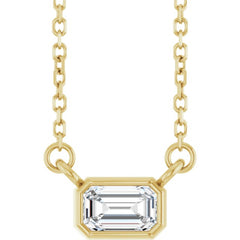 14K Yellow Gold 1/3 CT Lab-Grown Diamond 18" Necklace