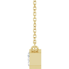 14K Yellow Gold 1 1/8 CT Lab-Grown Diamond 18" Necklace
