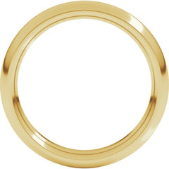 14K Yellow Gold 3.5 mm Comfort-Fit Half Round Band Size 4.5