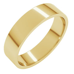 18K Yellow Gold 5.5 mm Flat Band Size 7