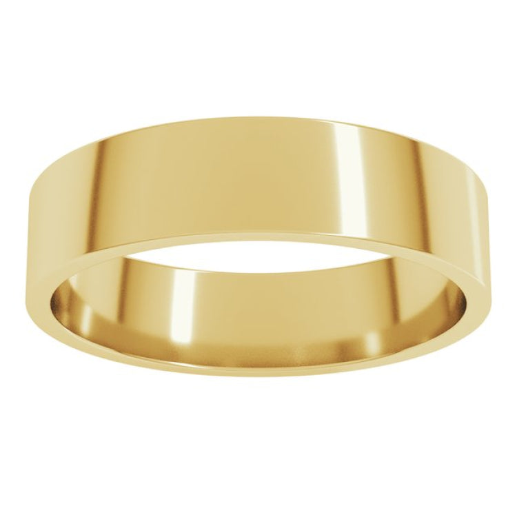 18K Yellow Gold 5.5 mm Flat Band Size 7