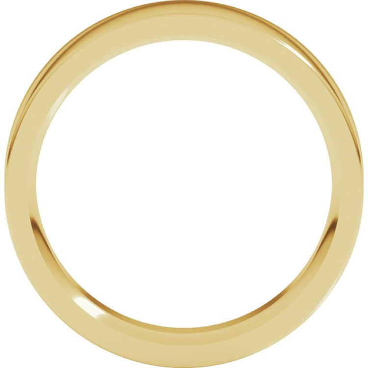 14K Yellow Gold 5.5 mm Comfort-Fit Flat Band Size 10
