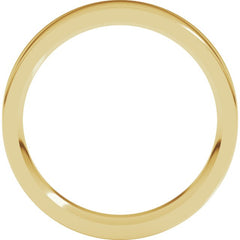 14K Yellow Gold 4.5 mm Comfort-Fit Flat Band Size 13.5