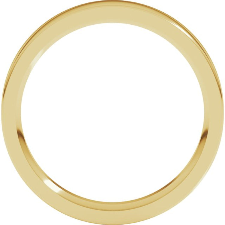 14K Yellow Gold 3.5 mm Comfort-Fit Flat Band Size 6