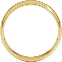 10K Yellow Gold 6 mm Lightweight Half Round Band Size 12