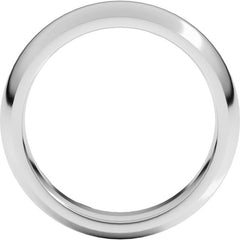 10K White Gold 6 mm Comfort-Fit Half Round Band Size 11