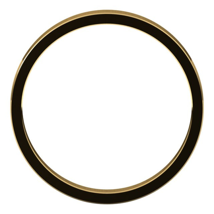 14K Yellow Gold 2.5 mm Flat Band Size 5.5