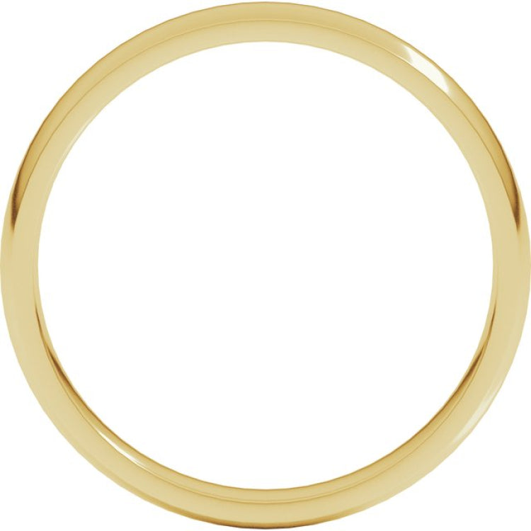 10K Yellow Gold 3 mm Lightweight Comfort-Fit Half Round Band Size 7