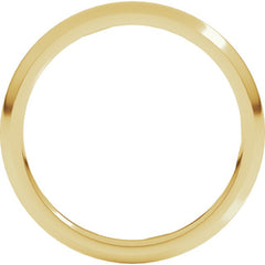 18K Yellow Gold 2 mm Comfort-Fit Half Round Band Size 8.5