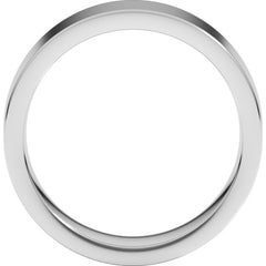 14K White Gold 6 mm Comfort-Fit Flat Band Size 9