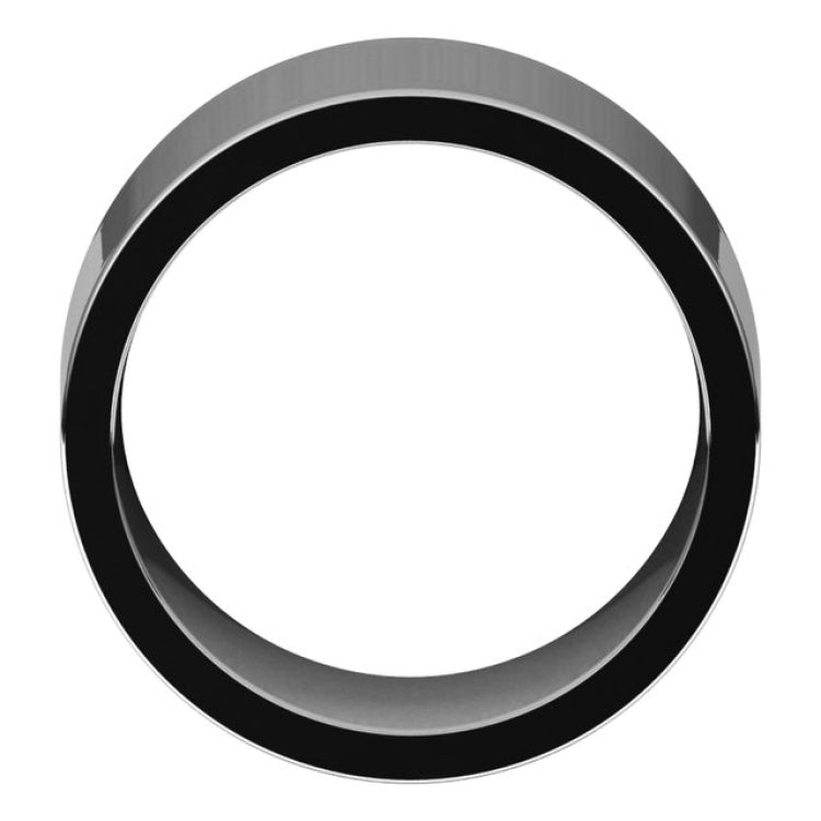 14K White Gold 12 mm Comfort-Fit Flat Band Size 7.5