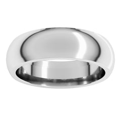 Palladium 6 mm Comfort-Fit Half Round Band Size 8