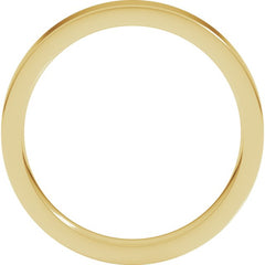14K Yellow Gold 3 mm Comfort-Fit Flat Band Size 6