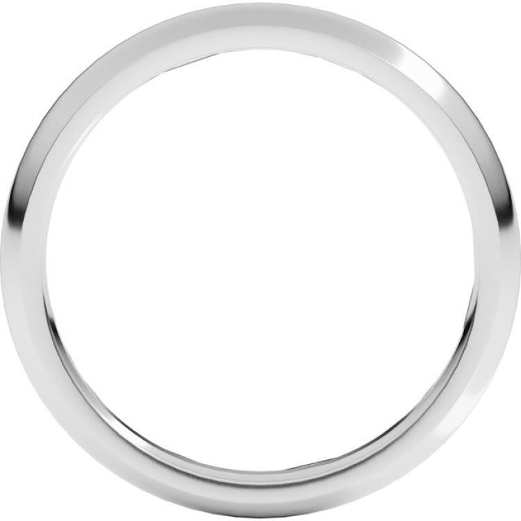 14K White Gold 2.5 mm Comfort-Fit Half Round Band Size 7.5