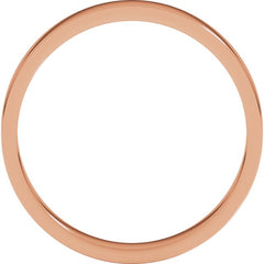 14K Rose Gold 3 mm Flat Band Size 7