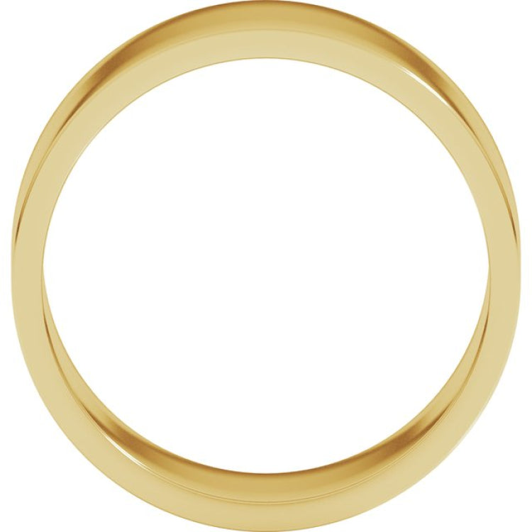 14K Yellow Gold 8 mm Flat Band Size 9