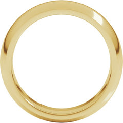 14K Yellow Gold 7 mm Comfort-Fit Half Round Band Size 5