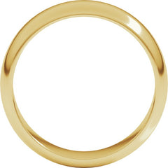 10K Yellow Gold 6 mm Half Round Band Size 8