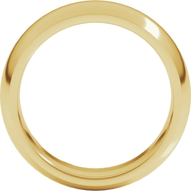 10K Yellow Gold 7 mm Comfort-Fit Half Round Band Size 11.5