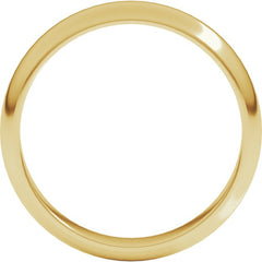 18K Yellow Gold 4 mm Half Round Band Size 6.5