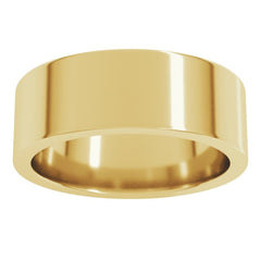 14K Yellow Gold 7 mm Comfort-Fit Flat Band Size 7