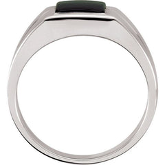 Sterling Silver Natural Black Onyx Ring