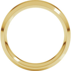 10K Yellow Gold 6 mm Beveled-Edge Comfort-Fit Flat Band Size 9.5