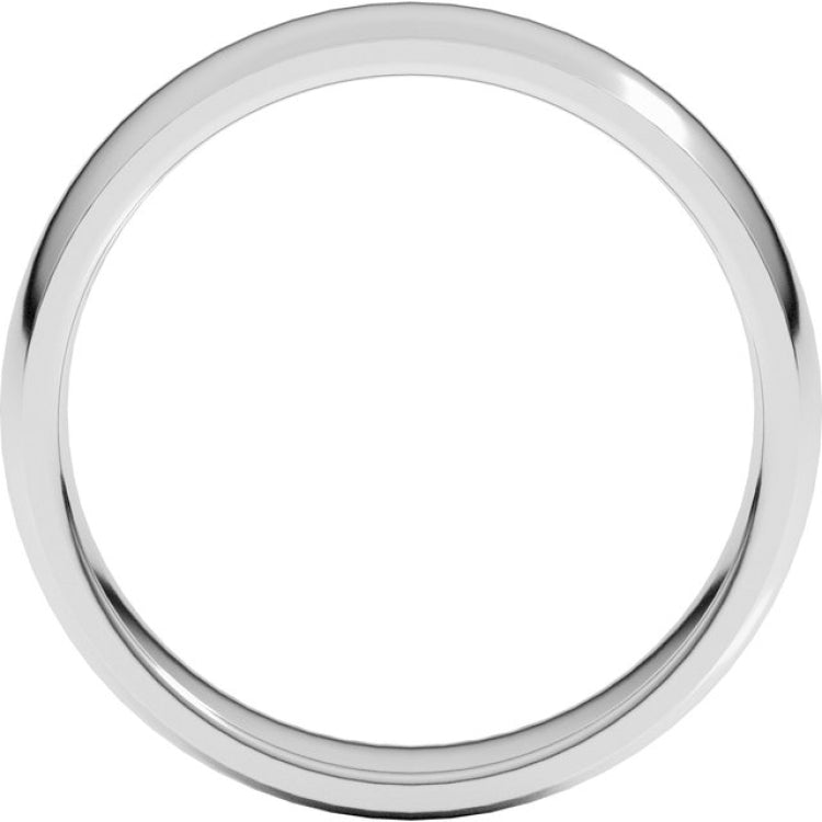 Sterling Silver 5 mm Lightweight Comfort-Fit Half Round Band Size 8