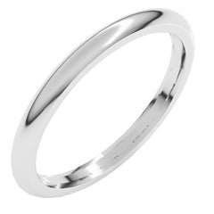 Sterling Silver 2 mm Comfort-Fit Half Round Band Size 11.5
