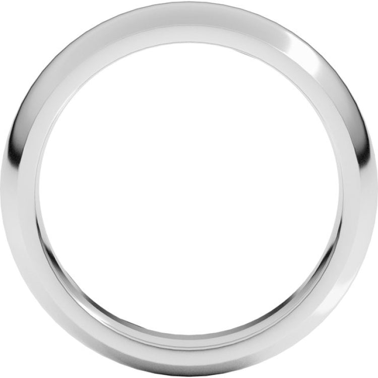 Sterling Silver 5 mm Comfort-Fit Half Round Band Size 12