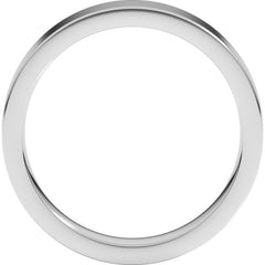Sterling Silver 4 mm Comfort-Fit Flat Band Size 6
