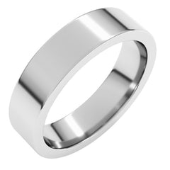 Sterling Silver 5 mm Comfort-Fit Flat Band Size 6.5