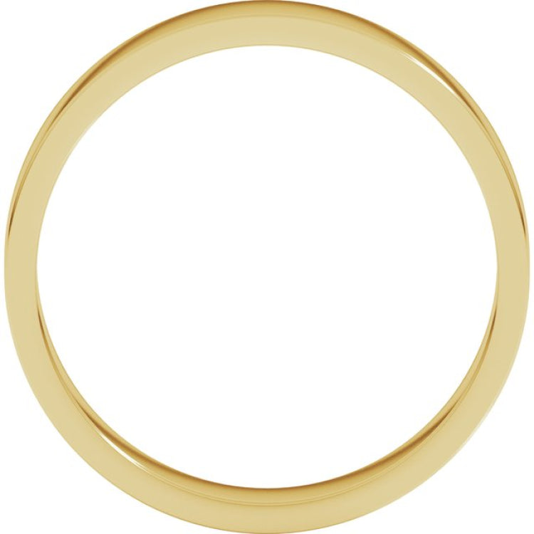 14K Yellow Gold 4 mm Flat Band Size 10