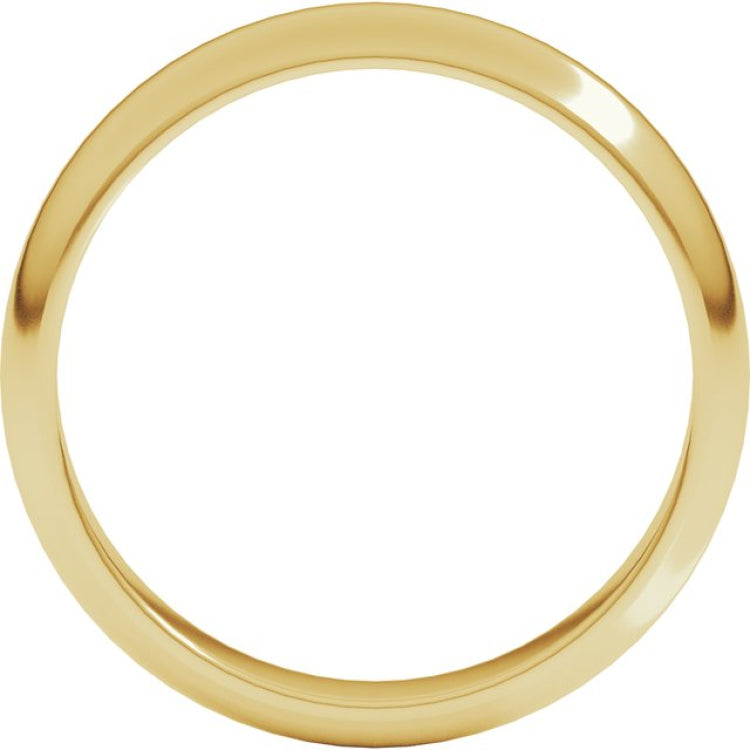 14K Yellow Gold 4 mm Half Round Band Size 4