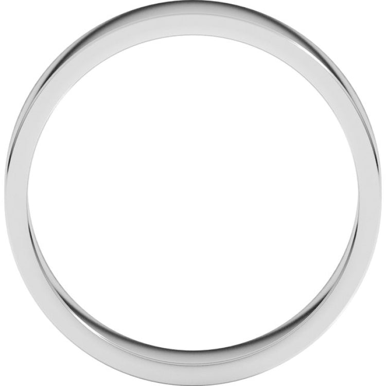 14K White Gold 5 mm Flat Band Size 11