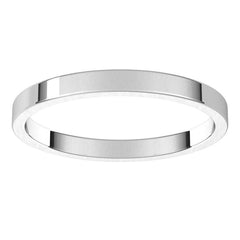 Platinum 2 mm Flat Band Size 6