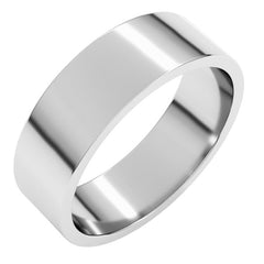 14K White Gold 6 mm Flat Band Size 7.5