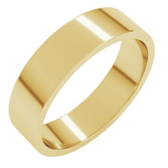 10K Yellow Gold 5 mm Flat Band Size 11
