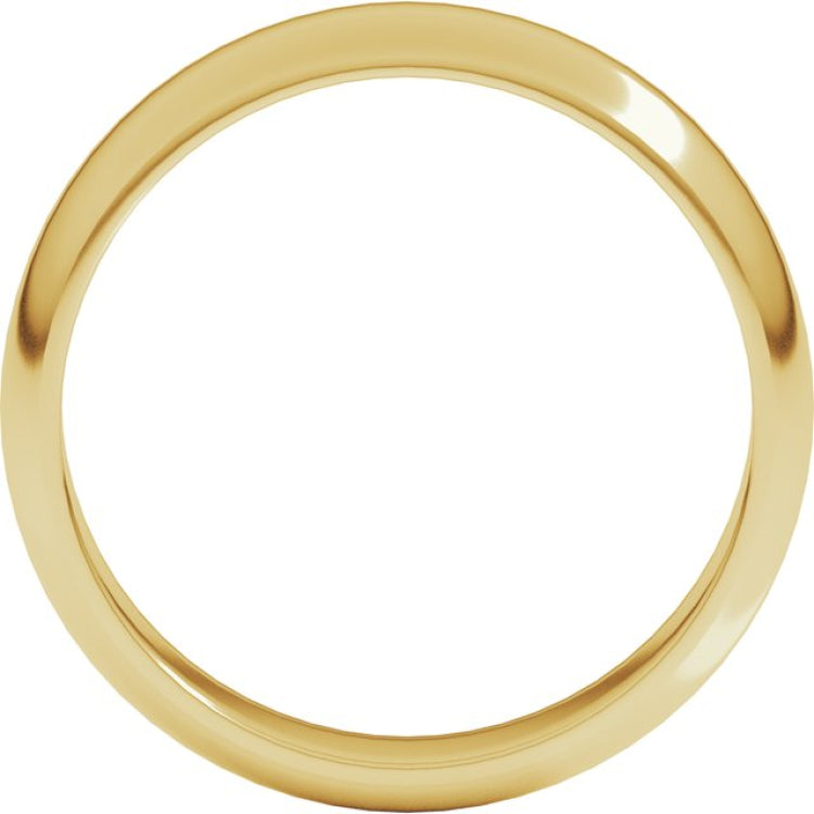 14K Yellow Gold 5 mm Half Round Band Size 13.5