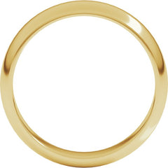 14K Yellow Gold 5 mm Half Round Band Size 13.5