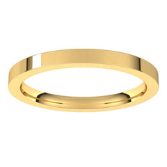 14K Yellow Gold 2 mm Comfort-Fit Flat Band Size 5