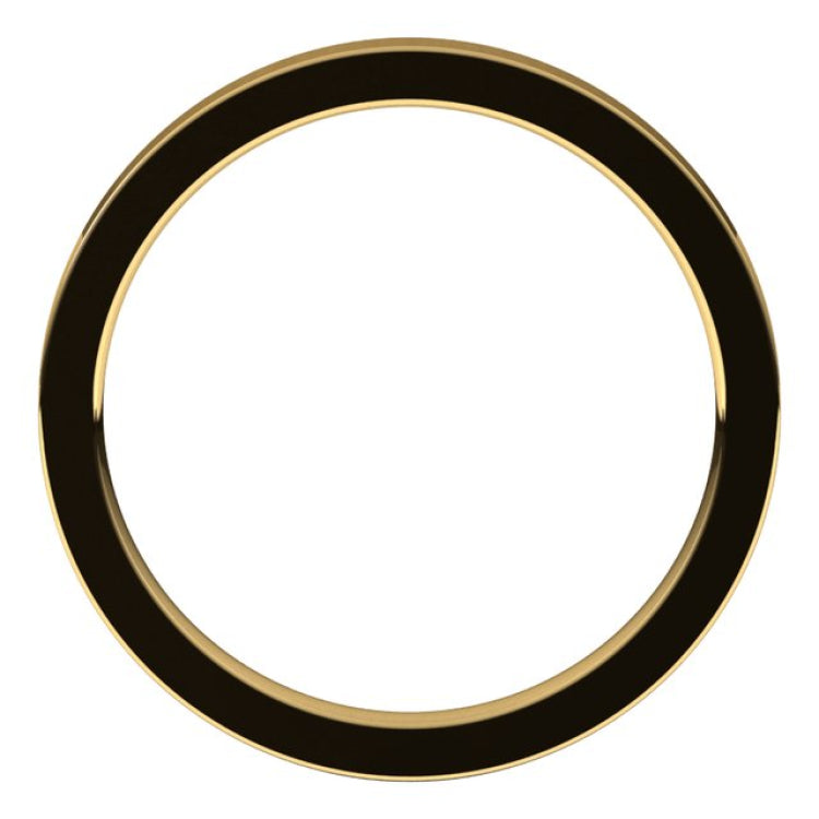 10K Yellow Gold 2 mm Comfort-Fit Flat Band Size 7