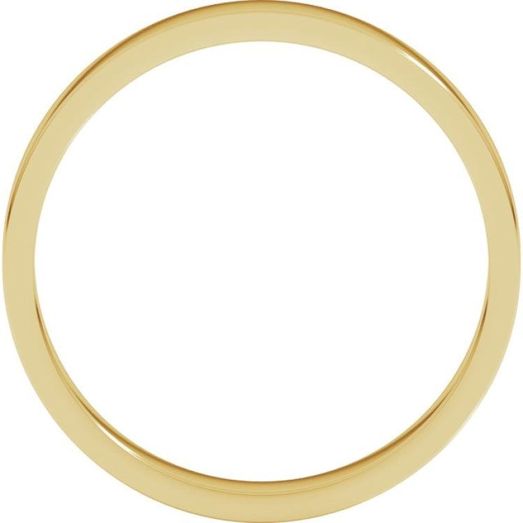 14K Yellow Gold 3 mm Flat Band Size 3