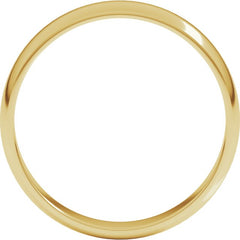 10K Yellow Gold 4 mm Lightweight Half Round Band Size 5.5