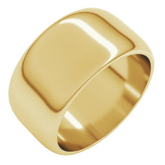 14K Yellow Gold 10 mm Half Round Band Size 5.5