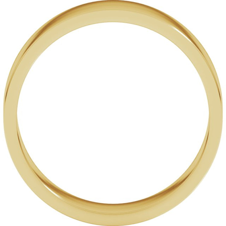 14K Yellow Gold 6 mm Flat Band Size 6.5