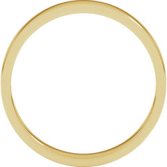 10K Yellow Gold 3 mm Flat Band Size 6