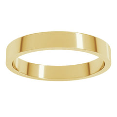 10K Yellow Gold 3 mm Flat Band Size 6
