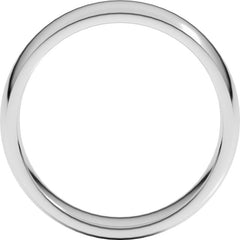 10K White Gold 6 mm Lightweight Comfort-Fit Half Round Band Size 12